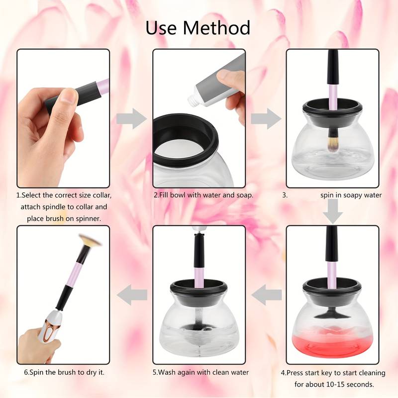 Automatic Makeup Brush Cleaner